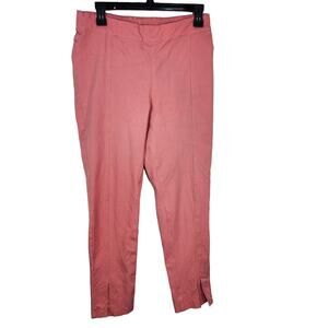 Isaac Mizrahi Live! Ankle Pants Size 10 Regular 24/7 Stretch Slim Coral A470320